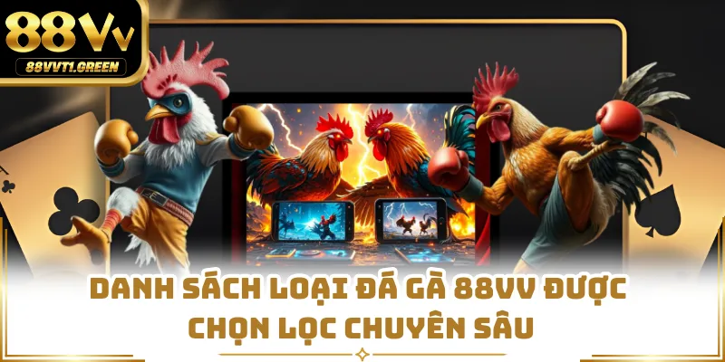 Danh sách loại đá gà 88VV được chọn lọc chuyên sâu